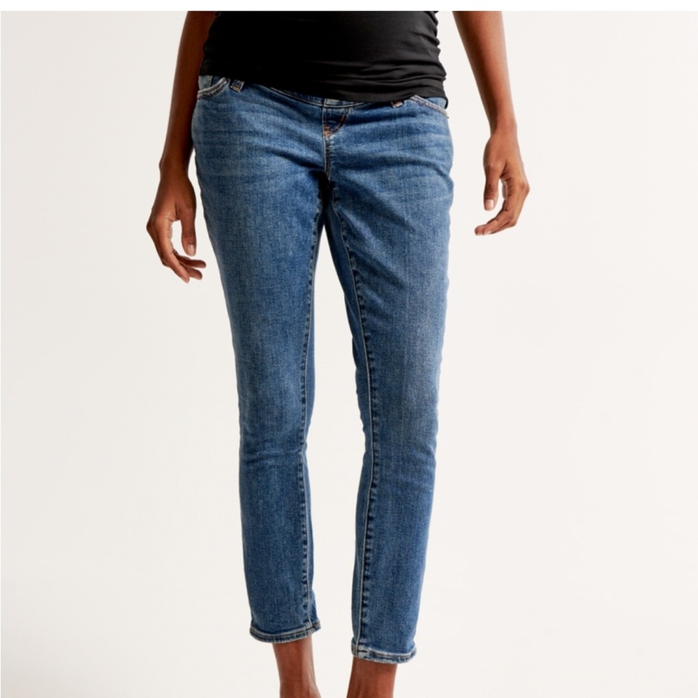 Abercrombie & Fitch maternity super skinny ankle Jean 26 - Picture 2 of 9